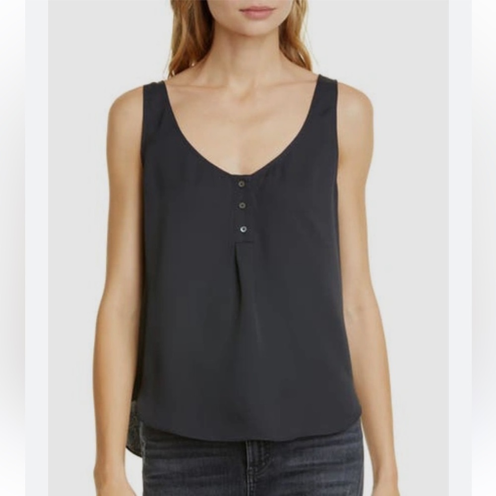 NWOT Joie Caelen Silk Tank Top (XS) (Black)